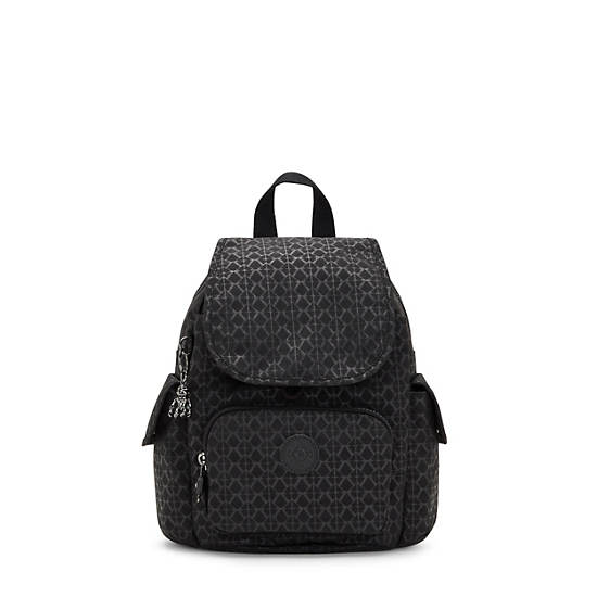 Kipling City Pack Mini Klassiska Printed Ryggsäck Svarta | SE 1732IL